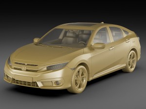 honda civic touring 2016 3D Model