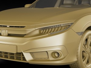 honda civic touring 2016 3D Model