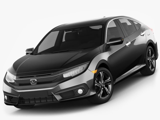 honda civic touring 2016 3D Model .c4d .max .obj .3ds .fbx .stl .blend 
