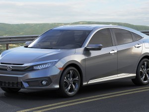 honda civic touring 2016 3D Model