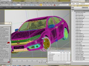 honda civic touring 2016 3D Model