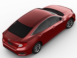 honda civic lx 2016 3D Model