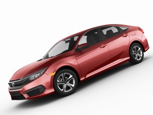 honda civic lx 2016 3D Model
