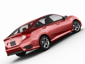honda civic lx 2016 3D Model