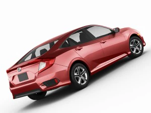 honda civic lx 2016 3D Model
