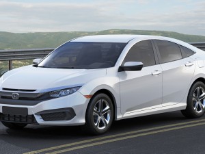 honda civic lx 2016 3D Model