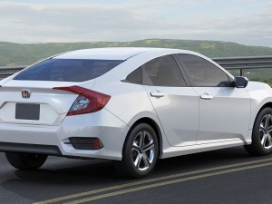 honda civic lx 2016 3D Model
