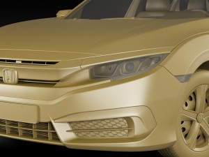 honda civic lx 2016 3D Model
