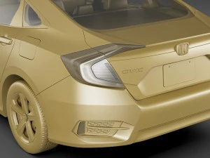 honda civic lx 2016 3D Model