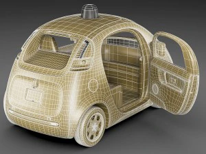 google self-driving car 3D Model