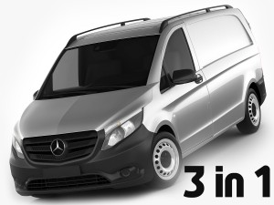 mercedes vito panel van 2016 3D मॉडल
