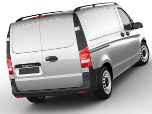 mercedes vito panel van 2016 3D 모델
