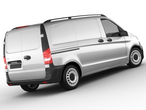 mercedes vito panel van 2016 3D 모델