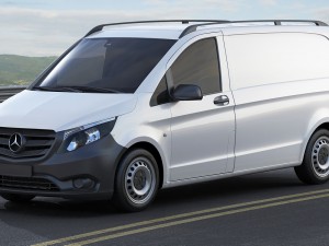 mercedes vito panel van 2016 3D 모델