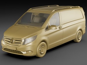 mercedes vito panel van 2016 3D 모델