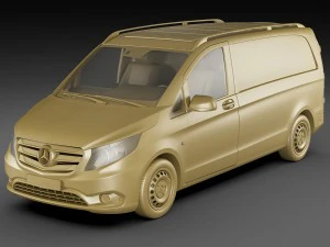 mercedes vito panel van 2016 3D Model
