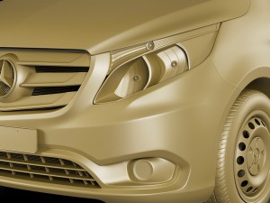 mercedes vito panel van 2016 3D 모델