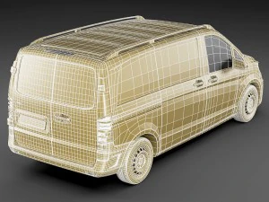 mercedes vito panel van 2016 3D Model