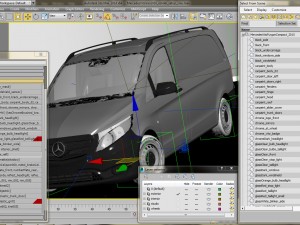 mercedes vito panel van 2016 3D 모델