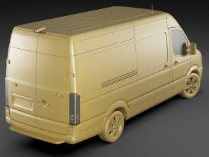 hyundai h350 panel van 2015 3D Model