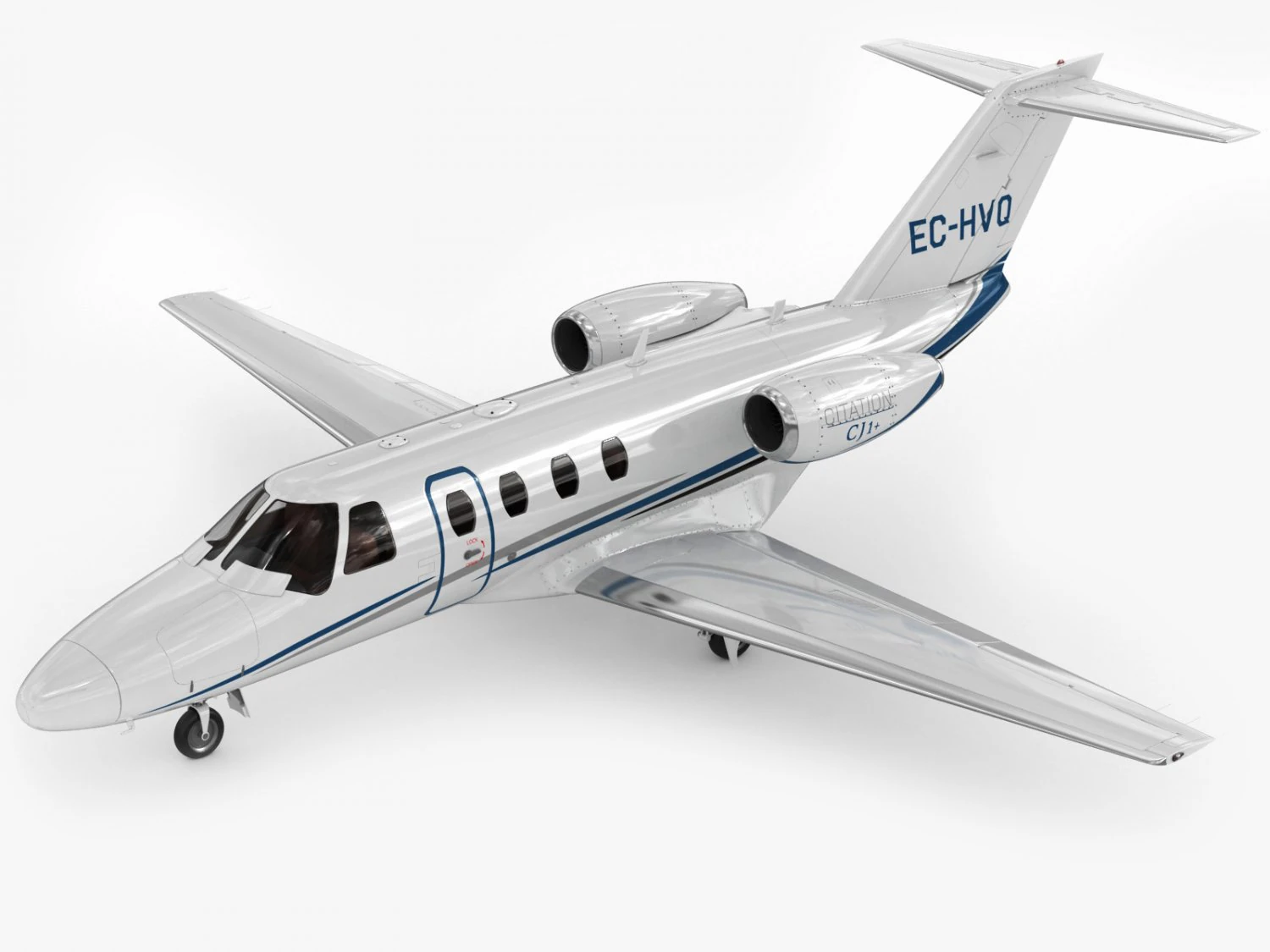 cessna 525 cj1 citation jet 3D Model .c4d .max .obj .3ds .fbx .stl .blend 