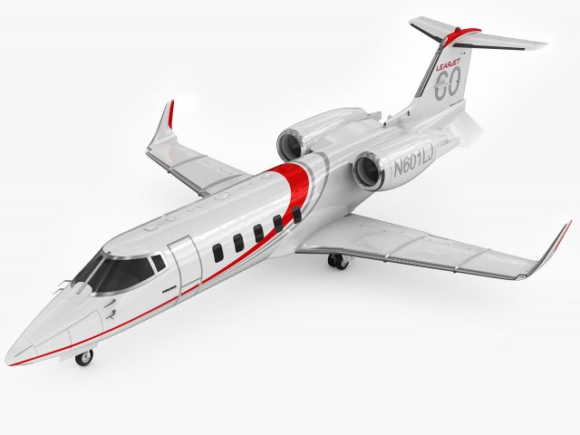 bombardier learjet 60 Model 3D .c4d .max .obj .3ds .fbx .stl .blend 