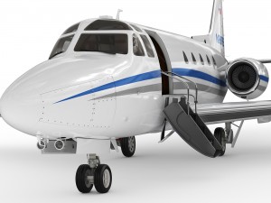 sabreliner 60 - 65 with interior 3D Model