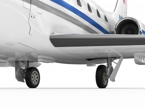 sabreliner 60 - 65 with interior 3D Model