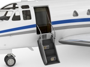 sabreliner 60 - 65 with interior 3D Model