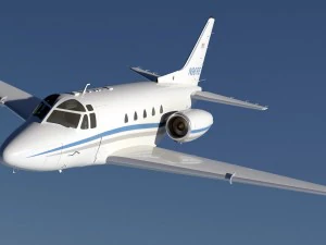 sabreliner 60 - 65 with interior 3D Model