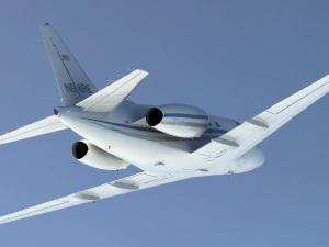 sabreliner 60 - 65 with interior 3D Model
