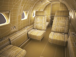 sabreliner 60 - 65 with interior 3D Model