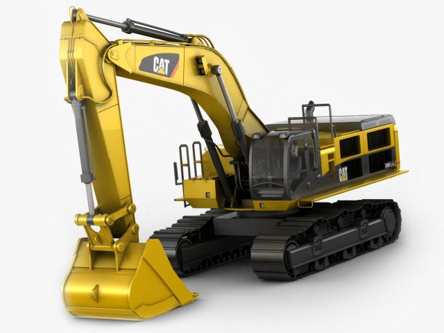 excavator caterpillar cat 390d Modelo 3D .c4d .max .obj .3ds .fbx .stl .blend 