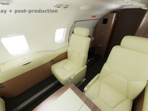 learjet 31 cabin - interior 3D 모델