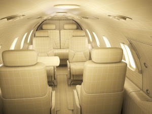 learjet 31 cabin - interior 3D 모델