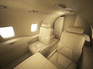 learjet 31 cabin - interior 3D Model