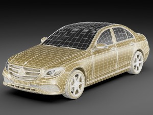 mercedes e-class avantgarde sedan 2017 3D Модель