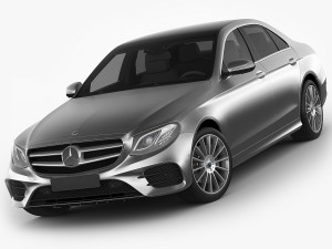 mercedes e-class amg package sedan 2017 3D Model