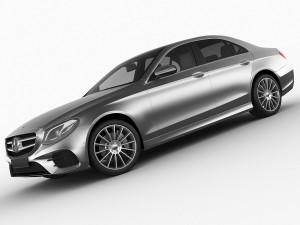 mercedes e-class amg package sedan 2017 3D Model