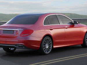 mercedes e-class amg package sedan 2017 3D Model