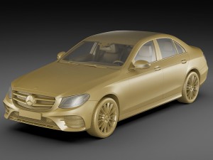 mercedes e-class amg package sedan 2017 3D Model