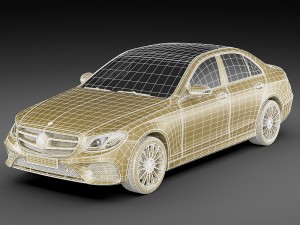 mercedes e-class amg package sedan 2017 3D Model