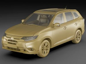 mitsubishi outlander 2016 3D Model