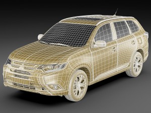 mitsubishi outlander 2016 3D Modell