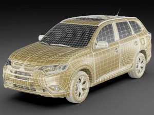 mitsubishi outlander 2016 3D Model
