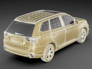 mitsubishi outlander 2016 3D Model