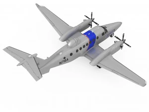 beechcraft super king air 350cer 3D Model