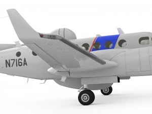 beechcraft super king air 350cer 3D Model