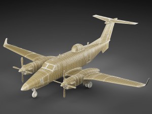 beechcraft super king air 350cer Modelo 3D