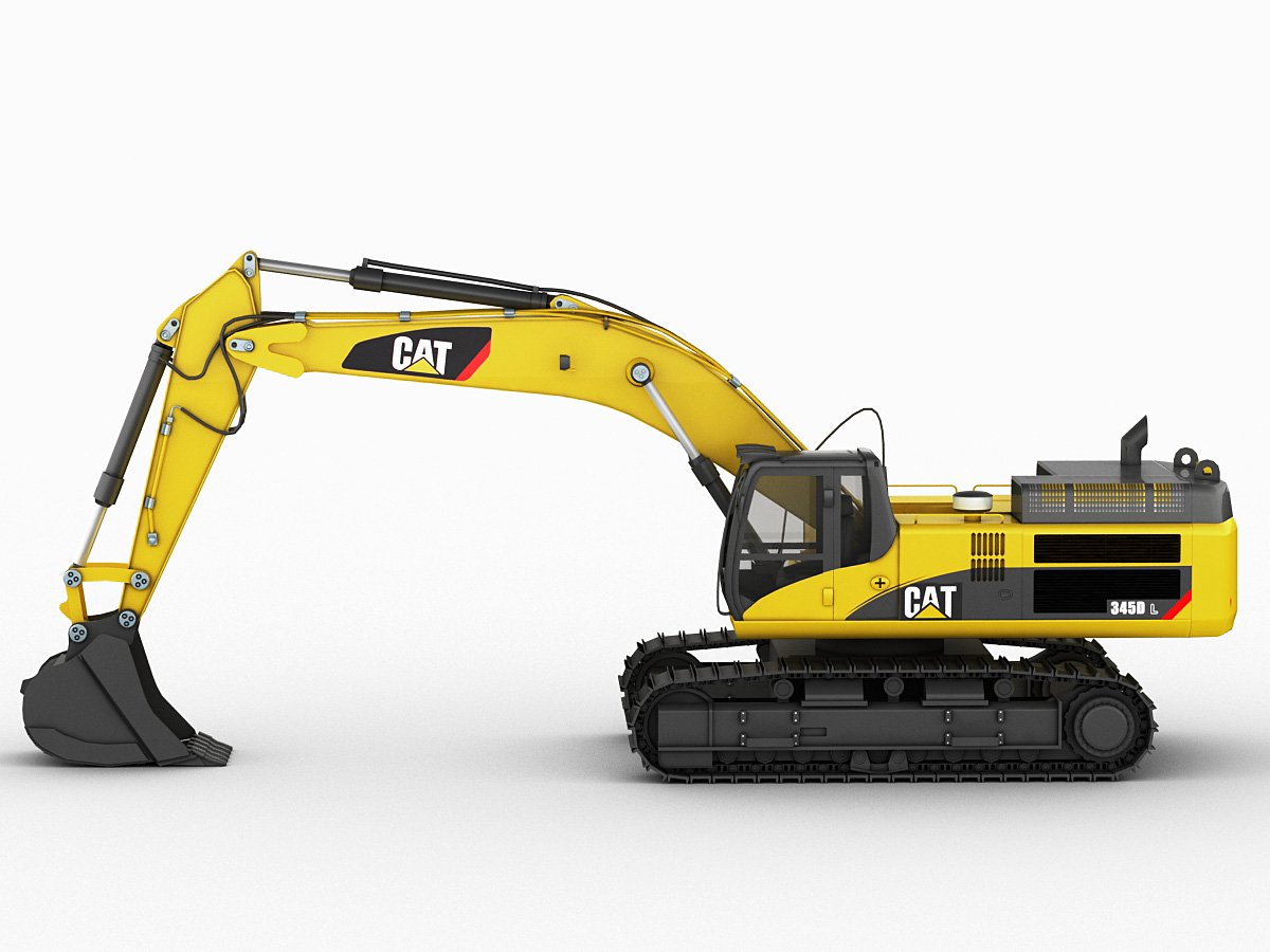 Excavator Cat 345 Dl 3d Model In Machines 3dexport